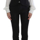 Exte Elegant Three-Piece Black Pants Suit