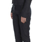 Exte Chic Gray Cotton Blend Pantsuit Ensemble