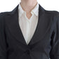 Exte Chic Gray Cotton Blend Pantsuit Ensemble