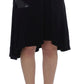 Exte Chic Black and Blue Cotton Blend Skirt