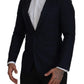 Dolce & Gabbana Elegant Single Breasted Wool Silk Blazer