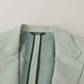 Dolce & Gabbana Elegant Mint Green Silk-Cashmere Blazer