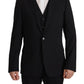 Dolce & Gabbana Elegant Black Martini Blazer and Vest Ensemble