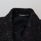 Dolce & Gabbana Sleek Patterned Wool Double Breasted Jacket