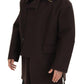 Dolce & Gabbana Elegant Dark Brown Shearling Coat Jacket