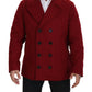 Dolce & Gabbana Elegant Red Double Breasted Wool Jacket