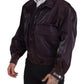 Dolce & Gabbana Elegant Purple Biker Jacket