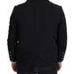 Dolce & Gabbana Elegant Full Zip Black Wool Blend Jacket