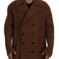 Dolce & Gabbana Elegant Double Breasted Brown Jacket