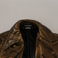 Dolce & Gabbana Elegant Bronze Double-Breasted Jacket