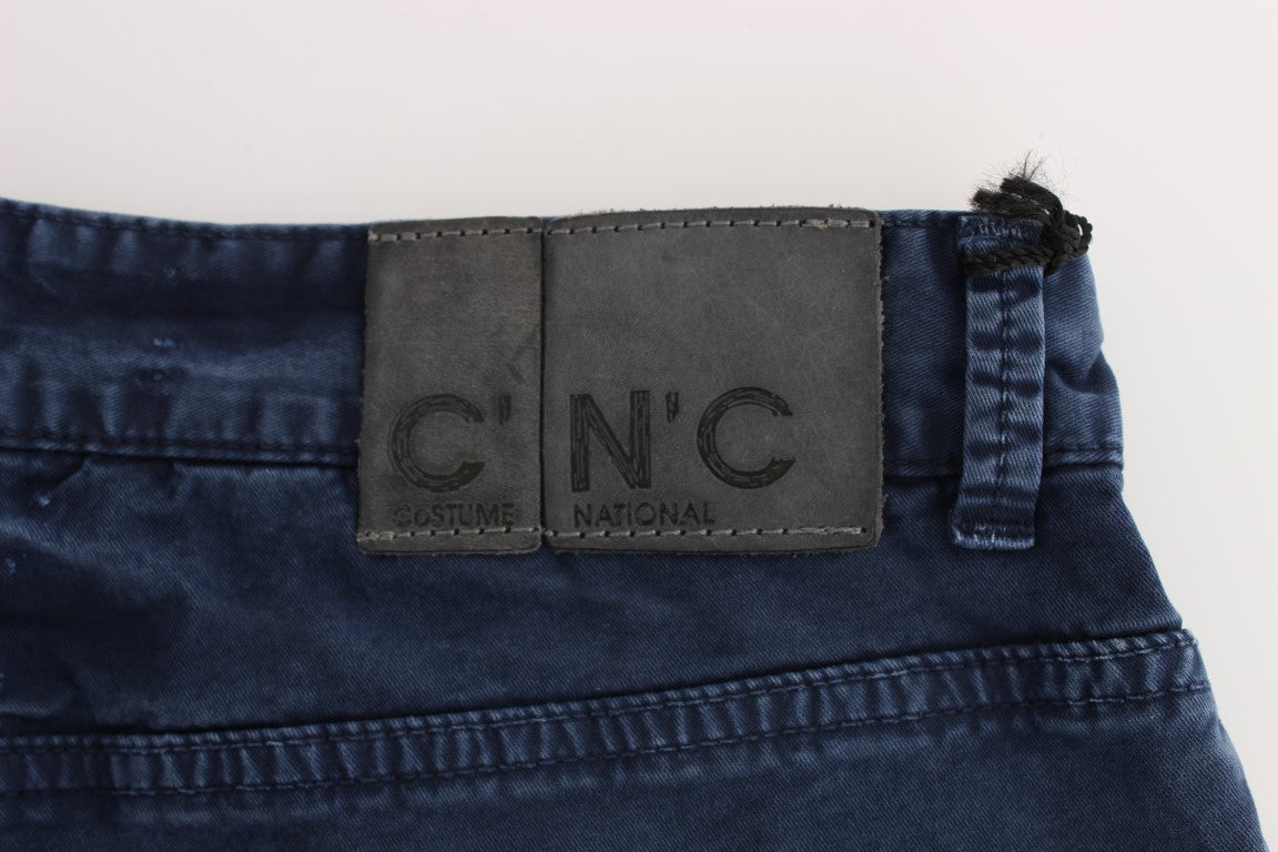 Costume National Chic Regular Fit Blue Denim Jeans