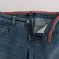 Costume National Chic Slim Fit Blue Jeans for the Modern Woman