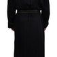 Dolce & Gabbana Elegant Black Silk Long Robe Coat