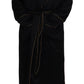 Dolce & Gabbana Elegant Black Silk Long Robe Coat