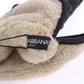 Dolce & Gabbana Elegant Studded Gray Wool Shearling Gloves