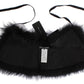 Dolce & Gabbana Black Fox Fur Chic Shoulder Wrap