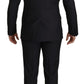 Dolce & Gabbana Elegant Black Three-Piece Wool Blend Suit