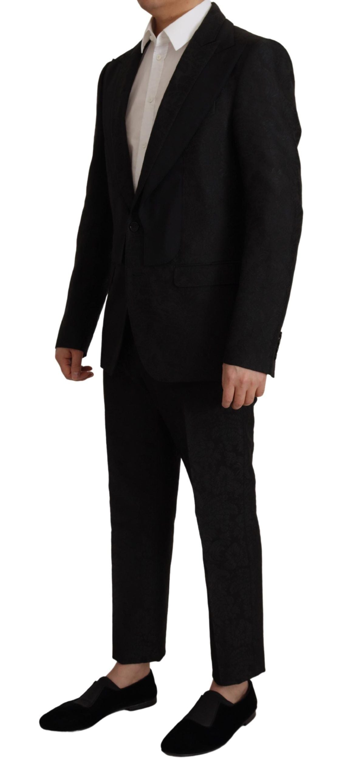 Dolce & Gabbana Elegant Black Two-Piece Martini Suit