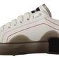 Dolce & Gabbana Elegant White Leather Sneakers