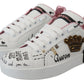 Dolce & Gabbana Queen Crown Chic Leather Sneakers