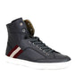 Bally Dark Grey Calf Leather Hi Top Sneaker With Red Beige