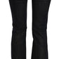 John Galliano Chic Flared Mid Waist Black Denim