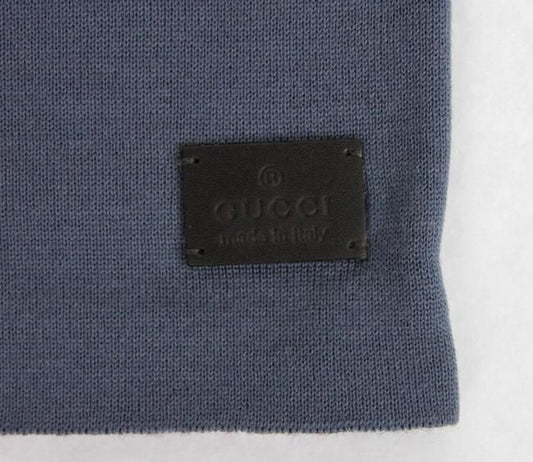 Gucci Unisex Burgundy Blue Wool Beanie Medium Knit Cap