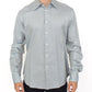 Ermanno Scervino Elegance Unleashed Gray Casual Button-Front Shirt