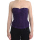 Ermanno Scervino Purple Lace Silk Blend Bustier Corset