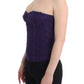 Ermanno Scervino Purple Lace Silk Blend Bustier Corset