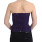 Ermanno Scervino Purple Lace Silk Blend Bustier Corset