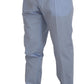 Dolce & Gabbana Elegant Slim Fit Chinos In Light Blue