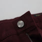 Dolce & Gabbana Slim Fit Bordeaux Jeans - Italian Luxury