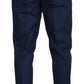 Dolce & Gabbana Elegant Slim Fit Chinos in Blue Silk Blend