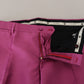 Dolce & Gabbana Elegant Slim Fit Formal Dress Pants in Pink