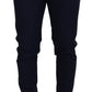 Dolce & Gabbana Elegant Slim Fit Blue Dress Pants