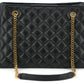 Versace Elegant Quilted Nappa Leather Tote Bag