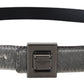 Dolce & Gabbana Elegant Silver Leather Designer Belt