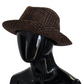 Dolce & Gabbana Elegant Brown Fedora Hat - Winter Chic Accessory