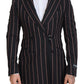 Dolce & Gabbana Elegant Slim Fit Double-Breasted Black Blazer