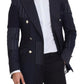 Dolce & Gabbana Navy Blue Double Breasted Slim Fit Blazer