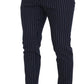 Dolce & Gabbana Sophisticated Blue Wool Blend Trousers