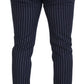 Dolce & Gabbana Sophisticated Blue Wool Blend Trousers