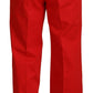 Dolce & Gabbana Stunning Red Mainline Cotton Pants