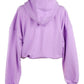 Comme Des Fuckdown Chic Purple Hooded Sweatshirt with Logo Print