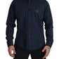 Roberto Cavalli Navy Elegance Cotton Dress Shirt