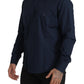 Roberto Cavalli Navy Elegance Cotton Dress Shirt