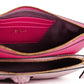 Versace Elegant Pink Leather Pouch Clutch