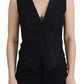 Dolce & Gabbana Elegant Black Silk Blend Waistcoat Vest