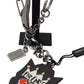 Dolce & Gabbana Elegant Silver and Black Designer Keychain